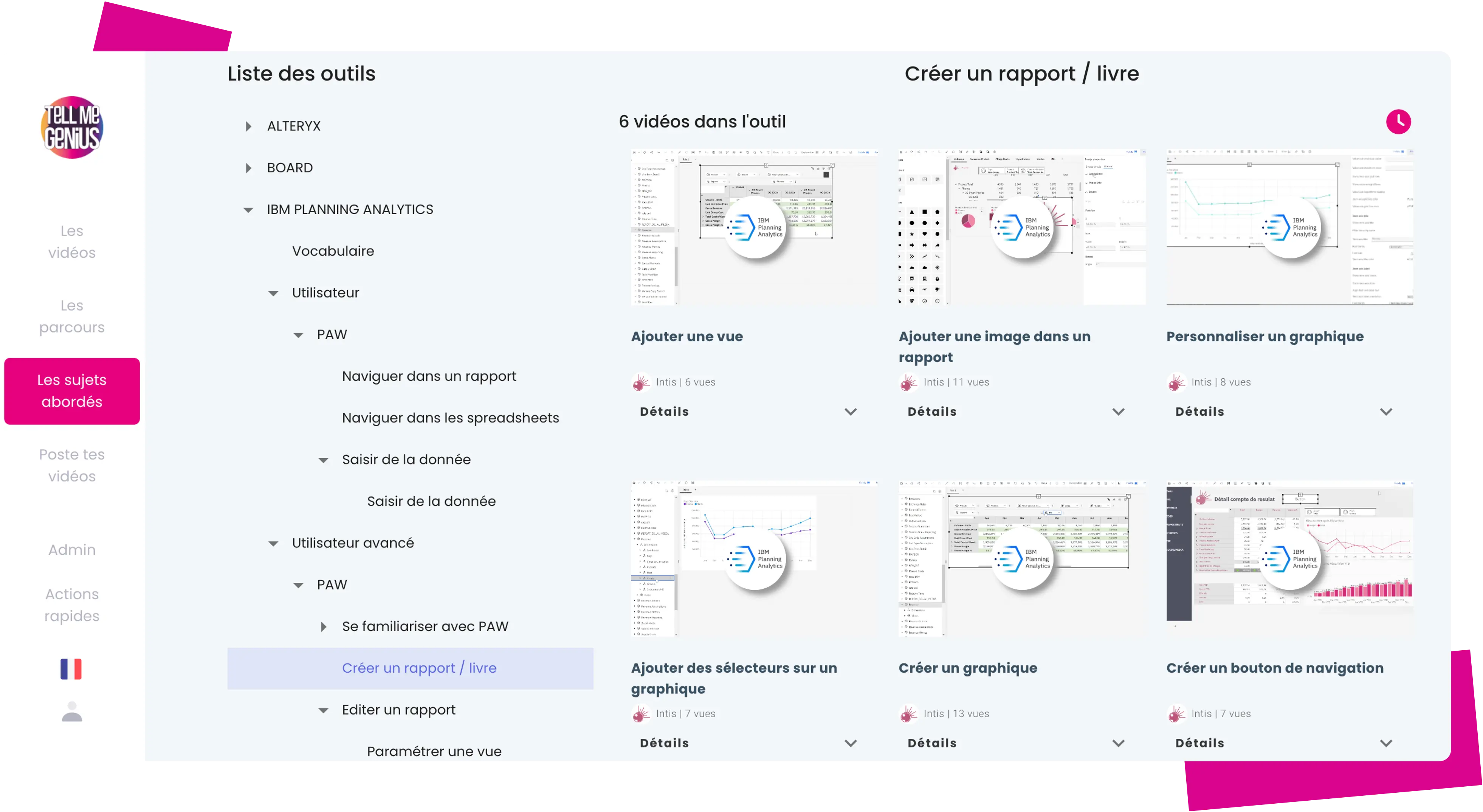 Nous avons mis en place une méthode pédagogique qui permet de guider les utilisateurs dans leur processus de façon simple et intuitive